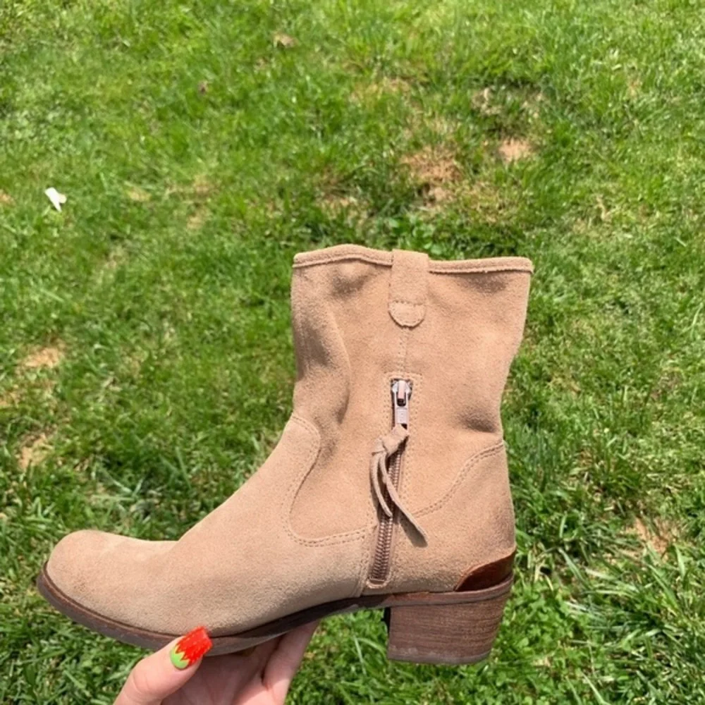 UGG Rioni Tan Suede Leather‎ Soft Pull On Mid Boots